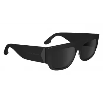 Victoria Beckham VB666S5516001 naisten kulmikkaat aurinkolasit - musta asetaattikehys, mustat polykarbonaattilinssit, 55/16/145 mm