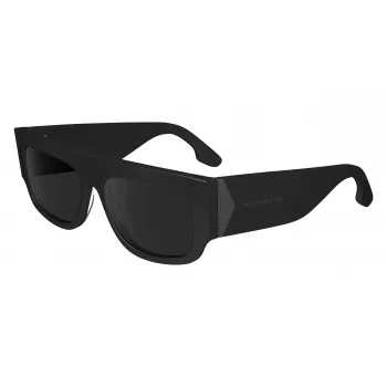 Victoria Beckham VB666S5516001 naisten kulmikkaat aurinkolasit - musta asetaattikehys, mustat polykarbonaattilinssit, 55/16/145 mm