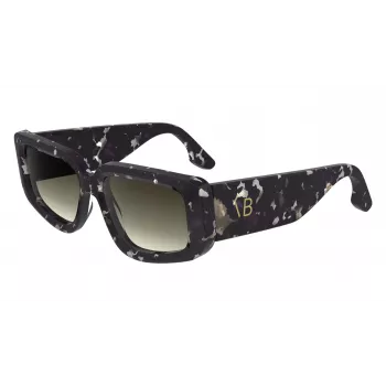 Victoria Beckham VB670S-010 naisten oversize-kulmikkaat aurinkolasit musta asetaatti harmaa linssi 54 mm