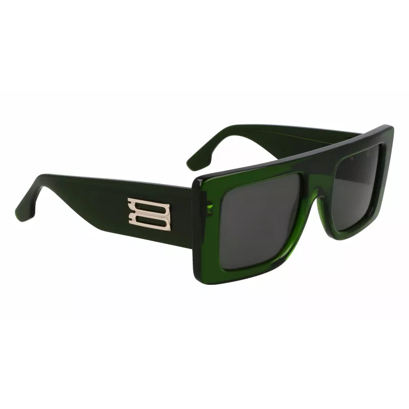 Victoria Beckham VB677S5122302 naisten aurinkolasit - musta asetaattikehys, harmaat polykarbonaattilasit - 51/22/145 mm