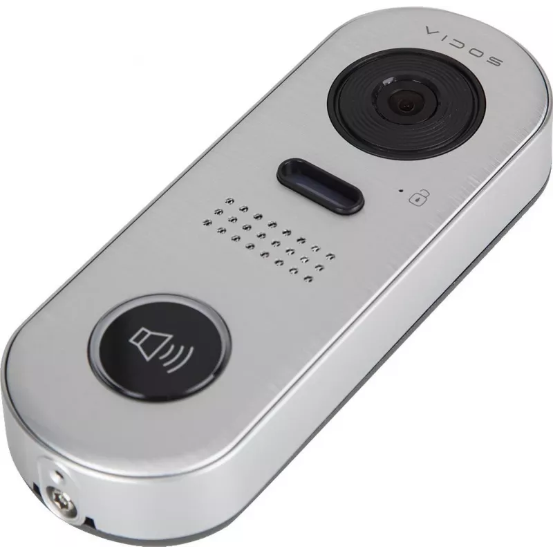 VIDOS DUO S1001 ovipuhelinasema – Full HD 1080p, 2-johtiminen, IP65, hopea/harmaa