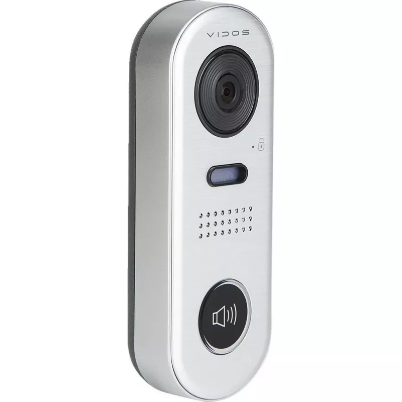VIDOS DUO S1001 ovipuhelinasema – Full HD 1080p, 2-johtiminen, IP65, hopea/harmaa