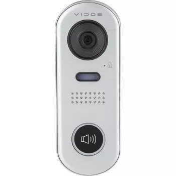 VIDOS DUO S1001 ovipuhelinasema – Full HD 1080p, 2-johtiminen, IP65, hopea/harmaa