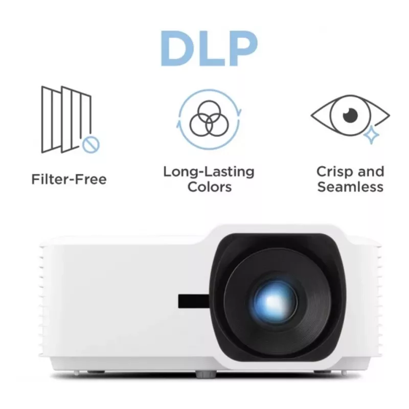 ViewSonic LSD400W laserprojektori WXGA 4000 ANSI lumenia lyhyt heittomatka