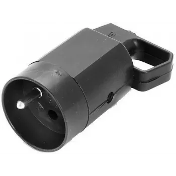 Viplast 315-05 kannettava pistorasia maadoituksella ja kahvalla, 2P+Z, 16 A, 250 V, IP20, musta