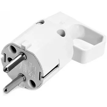 VIPLAST 325-01 yleis-Schuko-pistoke kahvarenkaalla, 16A 250V, IP20, valkoinen