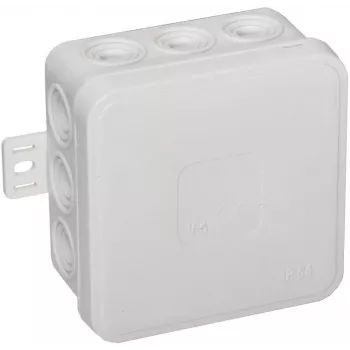 VIPLAST V5 Klik pinta-asennettava jakorasia, tyhjä, 12 läpivientiä, IP54, valkoinen, 75x75x41 mm, 035-01
