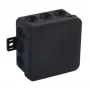 VIPLAST V5 Klik pinta-asennettava tyhjä rasia, 12 kaapeliläpivientiä, IP54, musta, 75x75x41 mm, 035-05