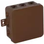 VIPLAST V7 Click pinta-asennettava jakorasia, 12 läpivientiä, ruskea, IP54, 100x100x41mm, 037-02