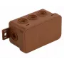 VIPLAST V8 klik pinta-asennettava jakorasia, tyhjä, 8 läpivientiä, IP54, ruskea, 80x45x41 mm