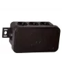 VIPLAST V8 pinta-asennettava haararasia, 8 läpivientiä, IP54, musta, 80x45x41 mm