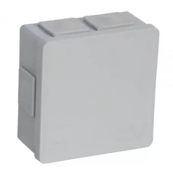 VIPLAST VP-02 pinta-asennettava kotelo, 6 läpivientiä, IP55, harmaa, 86x86x40 mm