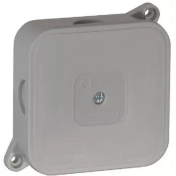 VIPLAST VP-2 uppoasennusjakorasia, tyhjä, 4 kaapeliläpivientiä, IP44, harmaa, 85x85x35mm