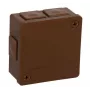 VIPLAST VP-22 uppo- ja pinta-asennusrasia, 6 kaapeliläpivientiä, ruskea, IP55, 86x86x40mm