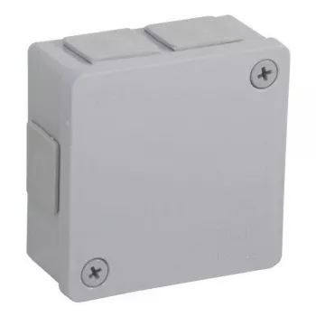 VIPLAST VP-22 pinta-asennettava jakorasia, 6 kaapeliläpivientiä, tyhjä, harmaa, IP55, 86x86x40 mm