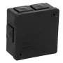 VIPLAST VP-22 pinta-asennettava jakorasia liittimillä, 6 kaapeliläpivientiä, IP55, musta, 86x86x40 mm