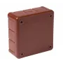 VIPLAST VP-41 pinta-asennettava tyhjä jakorasia, 12 kaapelinläpivientiä, ruskea, IP55, 98x98x42 mm