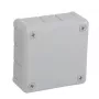 VIPLAST VP-41 pinta-asennettava tyhjä kotelo, 12 kaapeliläpivientiä, harmaa, IP55, 98x98x42mm