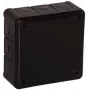 VIPLAST VP-41 pinta-asennettava jakorasia tyhjä 12 kaapeliläpiviennillä, musta, IP55, 98x98x42mm