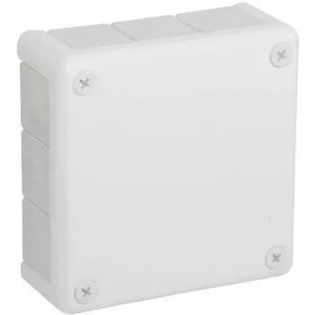 VIPLAST VP-51 pinta-asennettava tyhjä rasia, 12 kaapeliläpivientiä, valkoinen, IP55, 118x118x46 mm