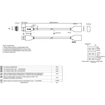 VISION 2 m USB 3.0 -jatkokaapeli - nikkelöidyt liittimet - kaistanleveys 5 Gbit/s - yli 65 % punottu suojaus - USB A (naaras) – USB A (uros) - ulkohalkaisija 4,2 mm - 28+24 AWG - musta