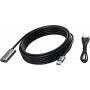 VISION TC 5MUSB3.0EXT+/BL USB 3.0 -aktiivinen jatkokaapeli 5 m USB-A uros/naaras musta hopea
