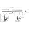 Vision VFM-MNU/P4X55 raskaan sarjan videoseinä-asennussarja 4x 50-55 tuuman LCD-näytölle, pystyasento, seinä/kisko, musta