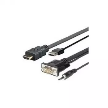 VivoLink PRO HDMI+USB ja Micro VGA seinäpaneelikytkin (PROHDMIMVGA3)