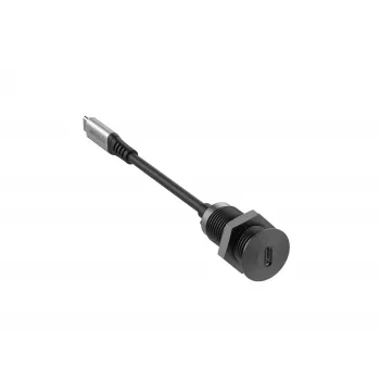 Vivolink USB-C pöytäpistorasia musta 0,3 m USB-C-kaapelilla