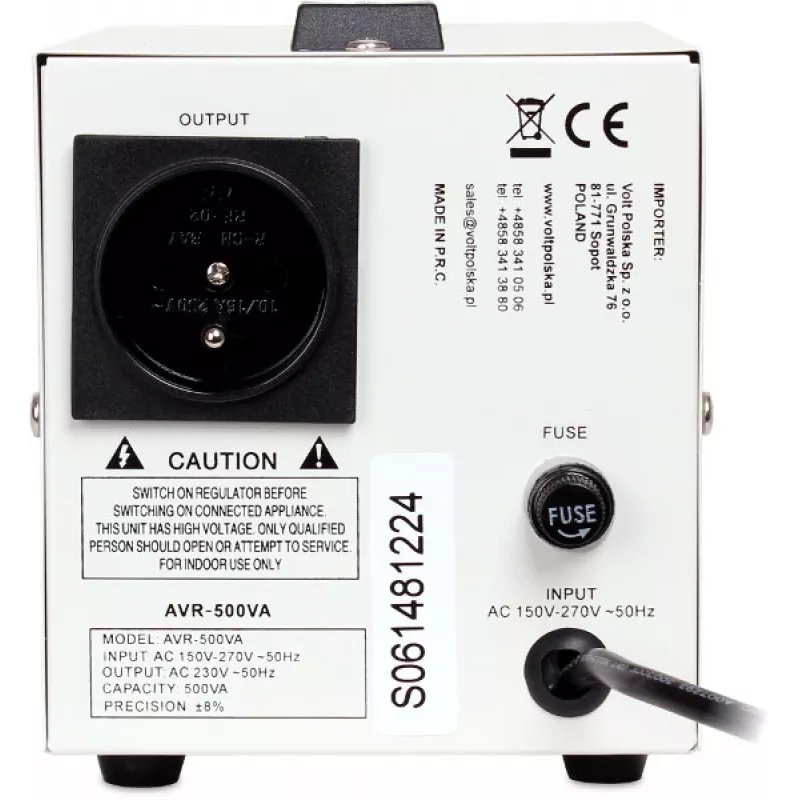VOLT POLSKA AVR 500 jännitteenvakain 500VA