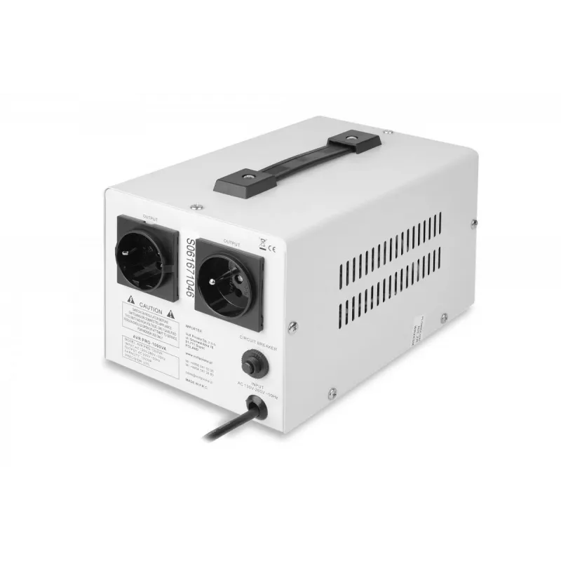 Volt Polska AVR Pro 1000VA servo-jännitteenstabilisaattori 3 % tarkkuudella