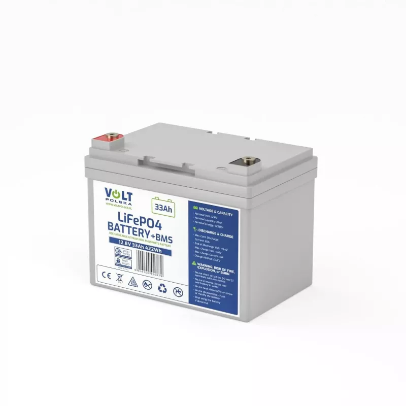 VOLT POLSKA LiFePO4-akku 12,8V 33Ah 30A