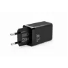 Voltage GaN laturi 67W seinälaturi, PD 3.0 / QC 3.0, 2x USB-C & 1x USB-A, EU-pistoke, musta