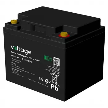 Voltage Long Life AGM -akku 12V 45Ah VEL12-45 (15 vuoden suunniteltu käyttöikä)
