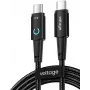 VOLTAGE PowerAngle USB-C - USB-C 100W PD -kaapeli 1 m musta