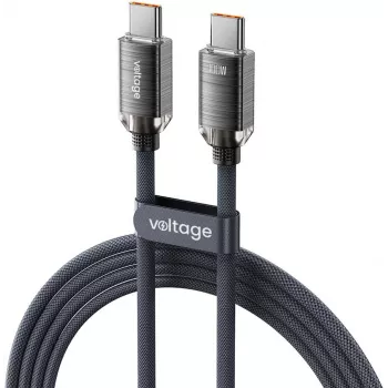 VOLTAGE PureCrystal 100W USB-C - USB-C PD-kaapeli 1m musta