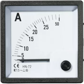 VOLTCRAFT AM-72X72/25A analoginen paneelimittari, liikkuvarautainen, 0-25 A AC, 72x72 mm, luokka 1.5