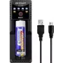 VOLTCRAFT CC1A yleislaturi pyöreille kennoille NiMH-, Li-Ion-, LiFePO4-, NiCd-akuille – 1 latauspaikka, USB-käyttöinen, tukee AA, AAA, C, 10440, 14500, 16340