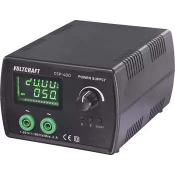 VOLTCRAFT CSP-400 AC-laboratoriovirtalähde, säädettävä 1-20 V/AC, 1-2 A, 40 W, verkko- ja akkukäyttö, 1 lähtö VC-17192785