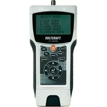 Voltcraft CT-20TDR TDR-kaapelitestari pituusmittauksella, Wiremap, äänigeneraattori UTP/STP LAN-, koaksiaali- ja puhelinkaapeleille