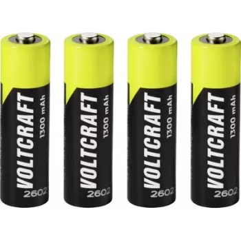 VOLTCRAFT Mignon AA NiMH -akku 1300 mAh 1,2 V Ready to Use 4 kpl:n pakkaus (VC-17275445)