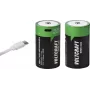 VOLTCRAFT Mono (D) Li-Ion akku 6000 mAh 1,5 V, 2 kpl:n pakkaus USB-C-lataustoiminnolla (VC-17275580)