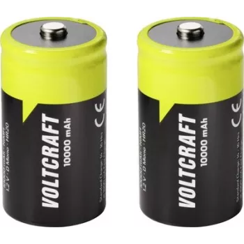 VOLTCRAFT Mono (D) NiMH akku 10000 mAh 1,2 V Ready to Use, 2 kpl:n pakkaus VC-17275505