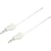 VOLTCRAFT MSB-300-5-WS mittajohto, 4 mm banaaniliitin 4 mm banaaniliittimeen, 5 m, valkoinen, 16A, 30VAC/60VDC, CAT I