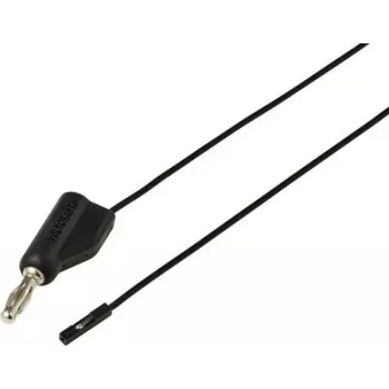 Voltcraft MSL-315 musta mittausjohto, 4 mm banaaniliitin 0,64 mm liittimeen, 1 m, 1 A, 30 V AC/60 V DC VC-17182175