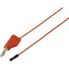 Voltcraft MSL-315 punainen mittausjohto, 4 mm turvaliitin 0,64 mm turvaliittimeen, 1 m, pinottava, 60 V DC, 1 A VC-17182170