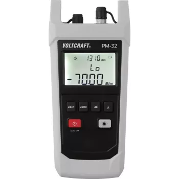 VOLTCRAFT PM-32 optinen tehonmittari kuitutesteri -70...+10 dBm, 850-1625 nm, InGaAs, Universal 2,5 mm FC/SC/ST VC-11499080