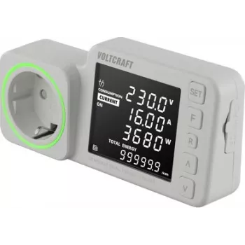 VOLTCRAFT SEM5000 DUAL energiakustannusmittari datalokeroinnilla, kustannusennuste, hälytys VC-14516985