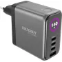 VOLTCRAFT UC-140W01 140W GaN USB-C PD seinälaturi 3x USB-C ja 1x USB-A, musta VC-17776050
