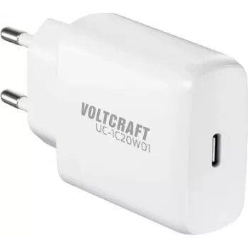 Voltcraft UC-1C20W01 USB-C GaN seinälaturi 20 W PD 3.0 valkoinen